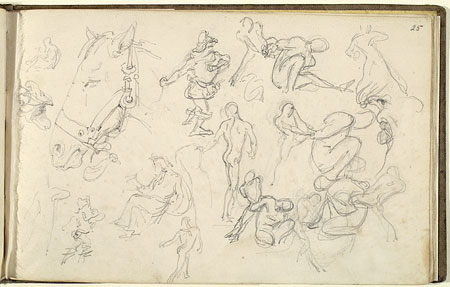 Studies of a Horse and Male Figures