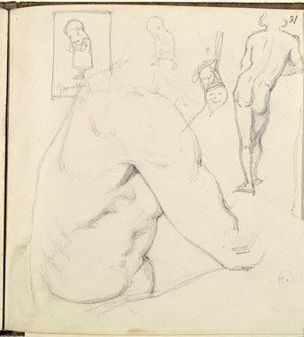 Studies of a Baby and a Male Figure