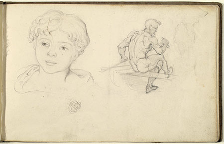 Study of the Head of a Boy and a Male Figure