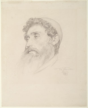 Study for 'Cimabue's Celebrated Madonna...': Male Head
