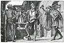Illustration for 'Romola': 'Niccol= at Work'