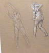 Study for 'Greek Girls Playing at Ball': Female Figures