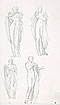 View details of Studies of a Female Figure Undressing