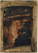 Study for a Composition showing a Female Figure and a Fireplace