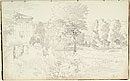 View details of View of a garden and buildings
