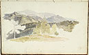 View details of View of a Landscape with Pine forests and Mountains.