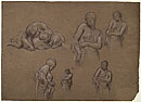 Studies for 'Iostephane': Female Figures