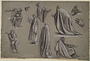 View details of Female Figures, Drapery, Hands, Male Head