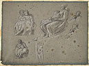 View details of Studies of a Female Figure and Female Child, Female Figure