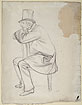 Study of a Male Figure in Contemporary Dress with a Chair