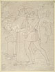 Composition showing a Monk Dividing Two Enemies