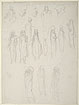 View details of Studies of Male and Female Figures and Male Heads
