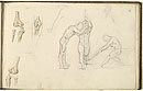 View details of Studies of the Bones of a Knee and Male Figures