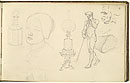 View details of Studies of Male and Female Figures, a Decanter and a Lamp