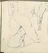 View details of Studies of a Baby and a Male Figure