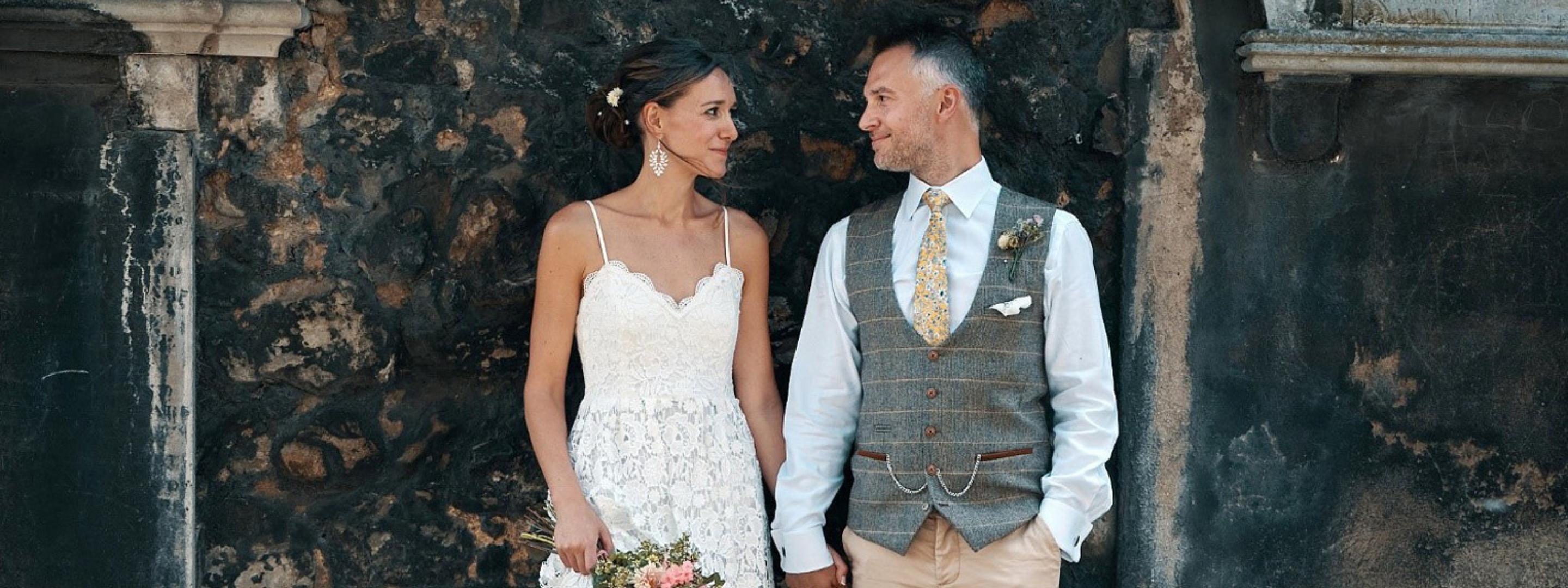 Couple at a wedding from David Milnes Photography