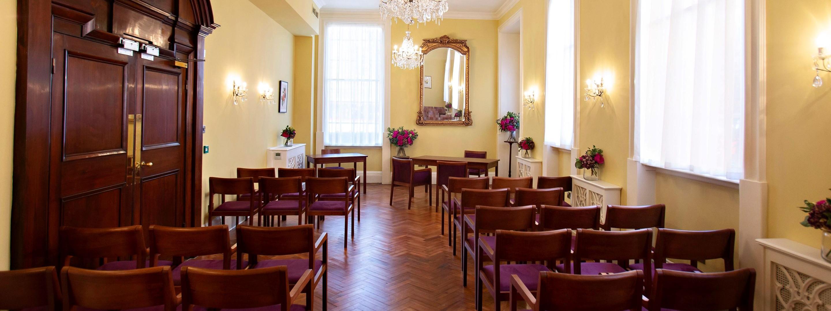 Room set up for a ceremony
