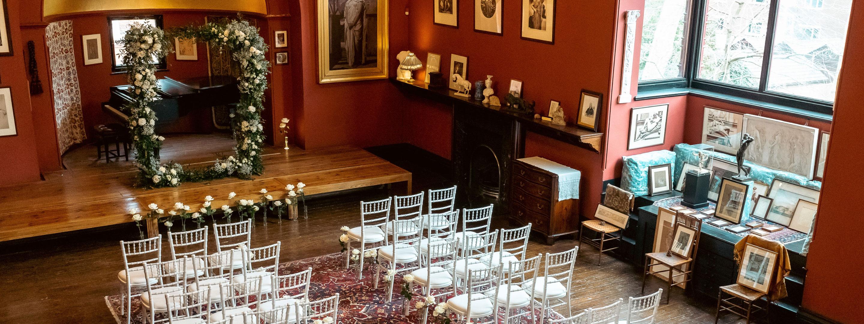 White chairs in a row