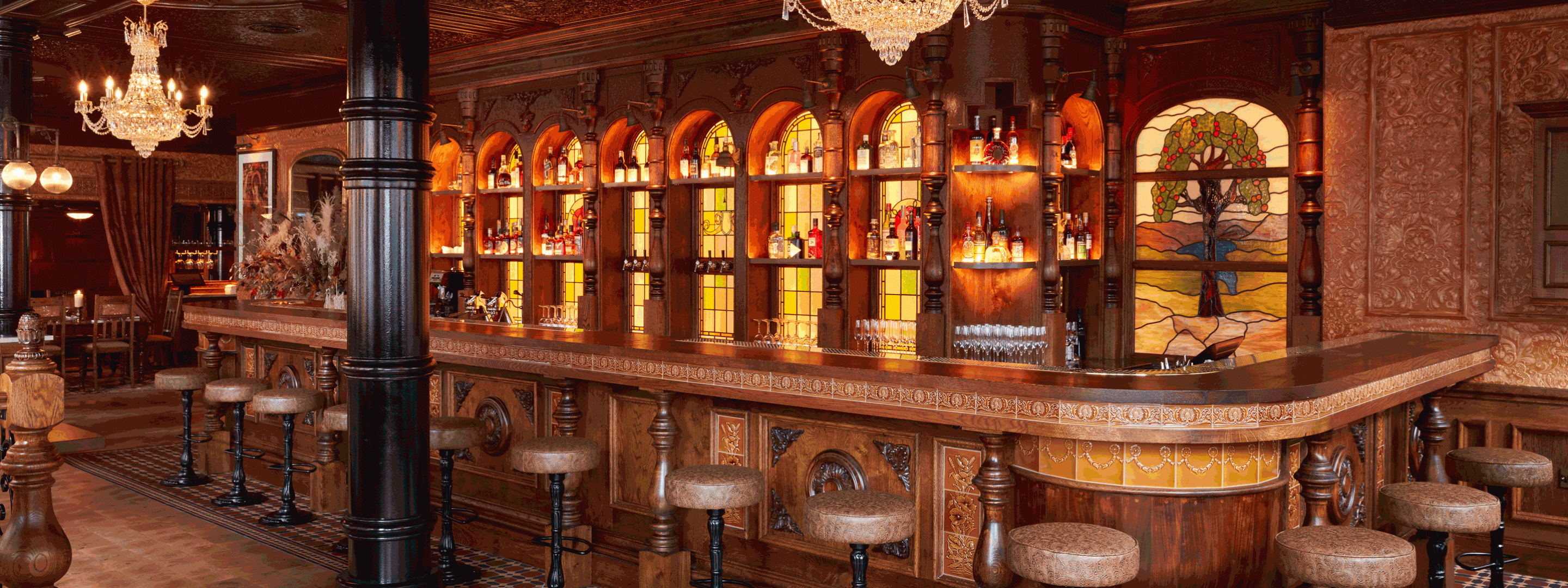 a bar area