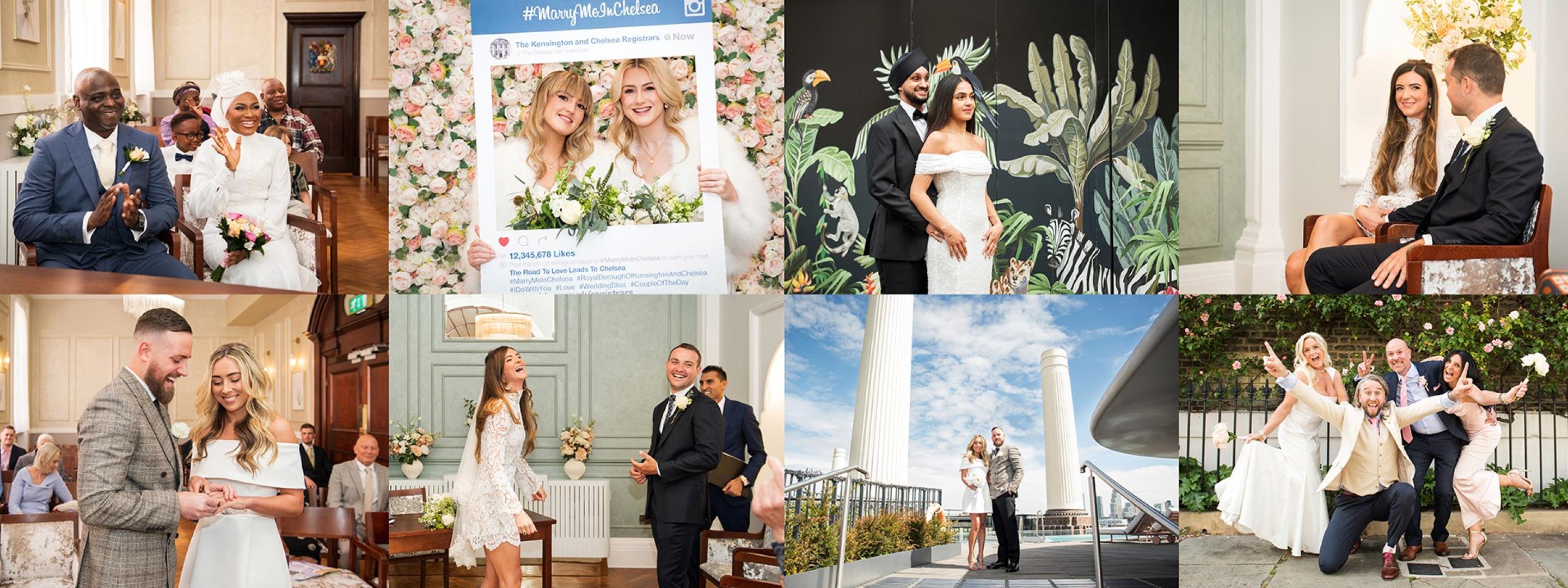 collage of weddings