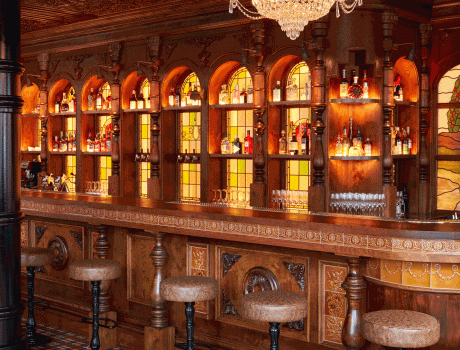 a bar area