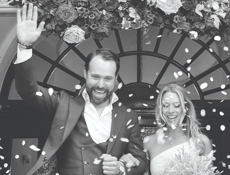 happy couple who have just got married