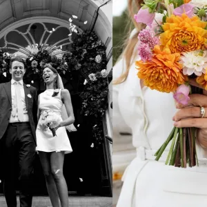 A collage of wedding photography