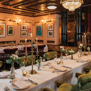 An elegantly dressed table