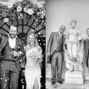 A collage of wedding photography