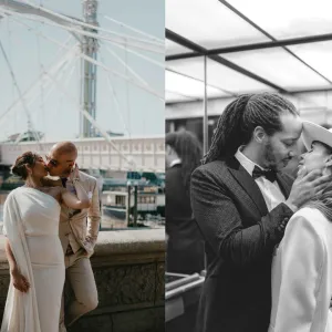 A collage of wedding photography