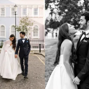 A collage of wedding photography