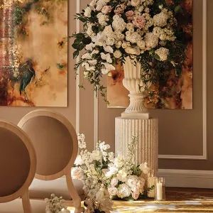 An elegantly dressed venue