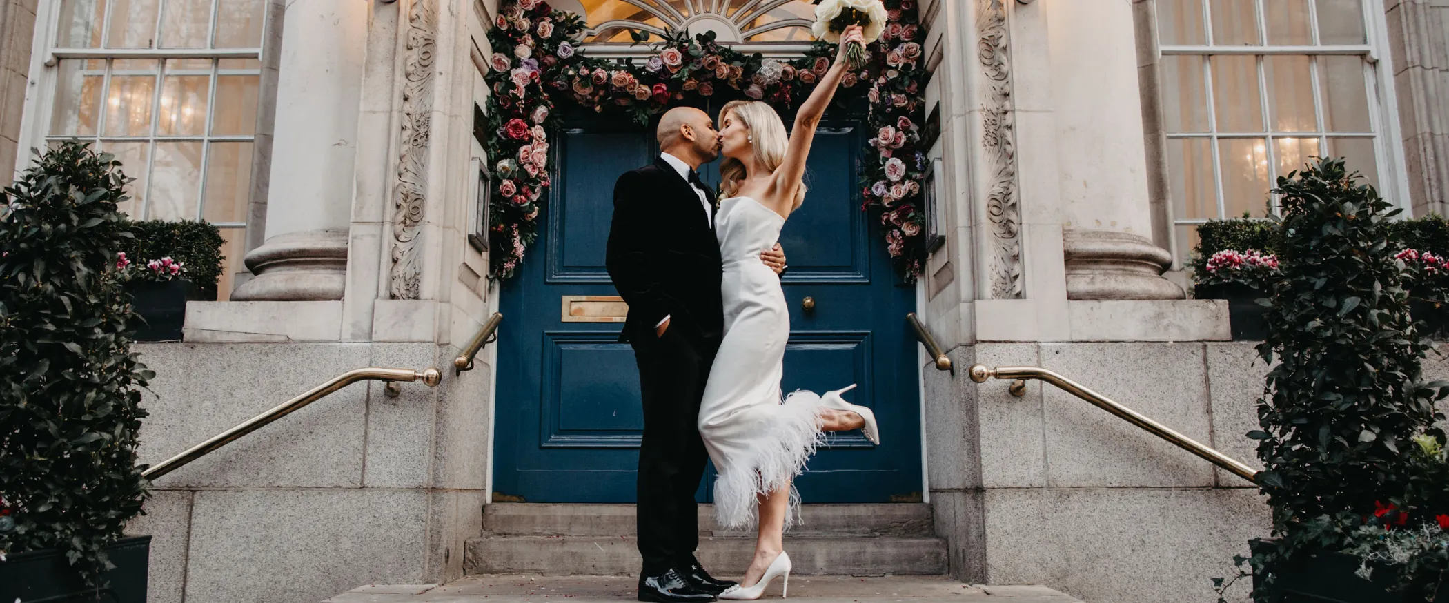 a man and a woman kissing