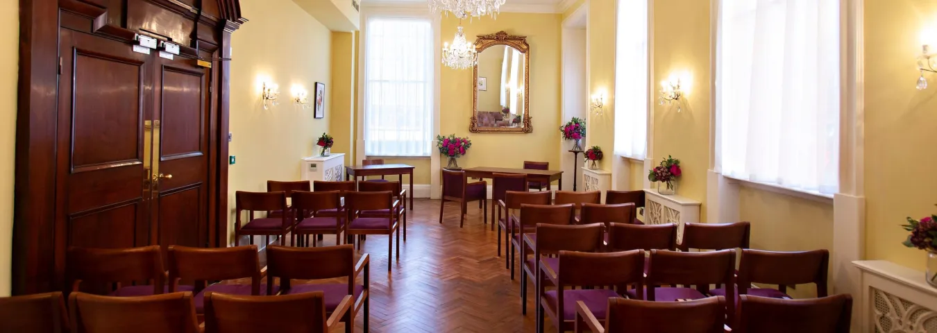 Room set up for a ceremony