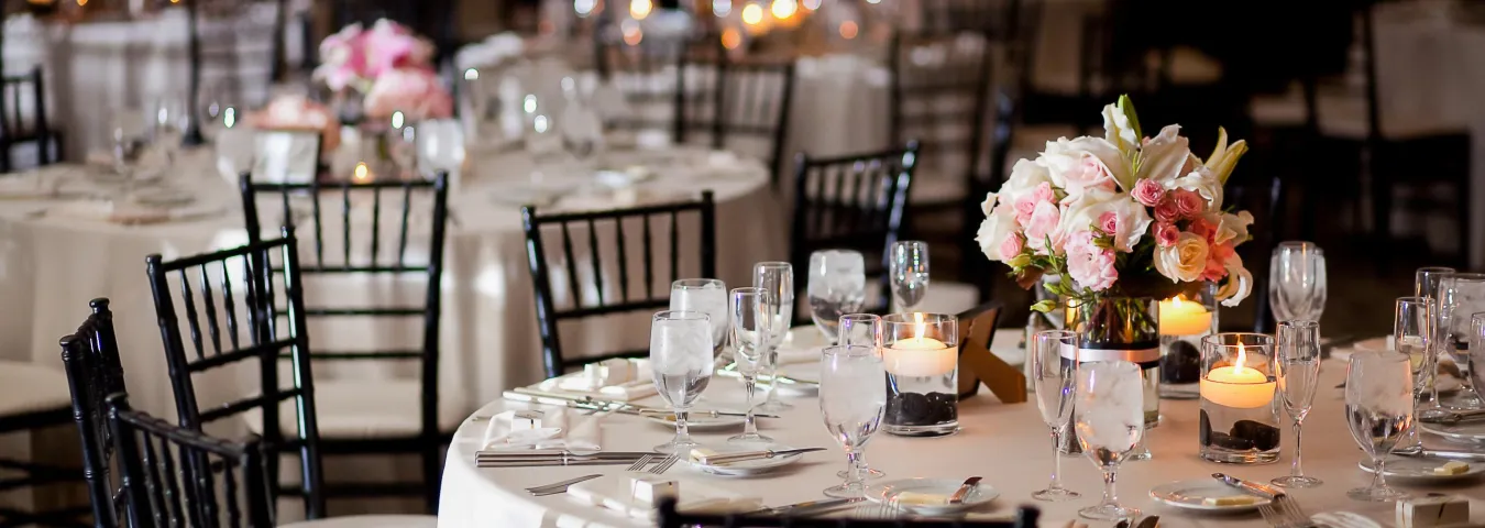 A table at a wedding reception
