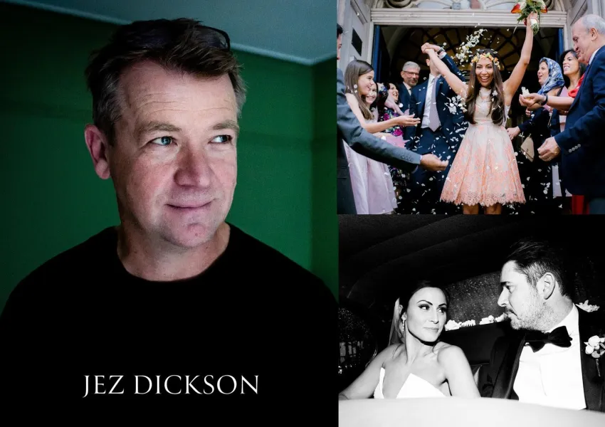 A collage of wedding photography