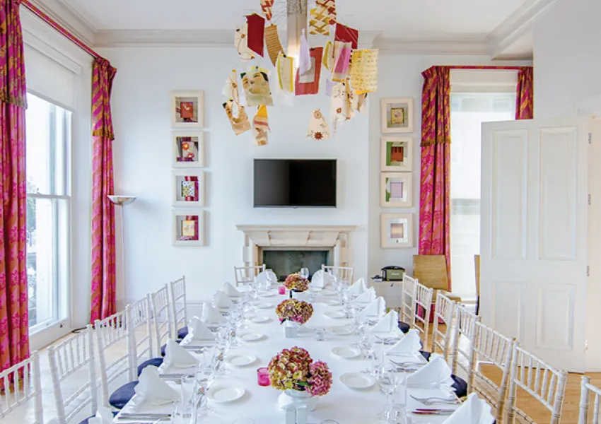 An elegantly dressed table