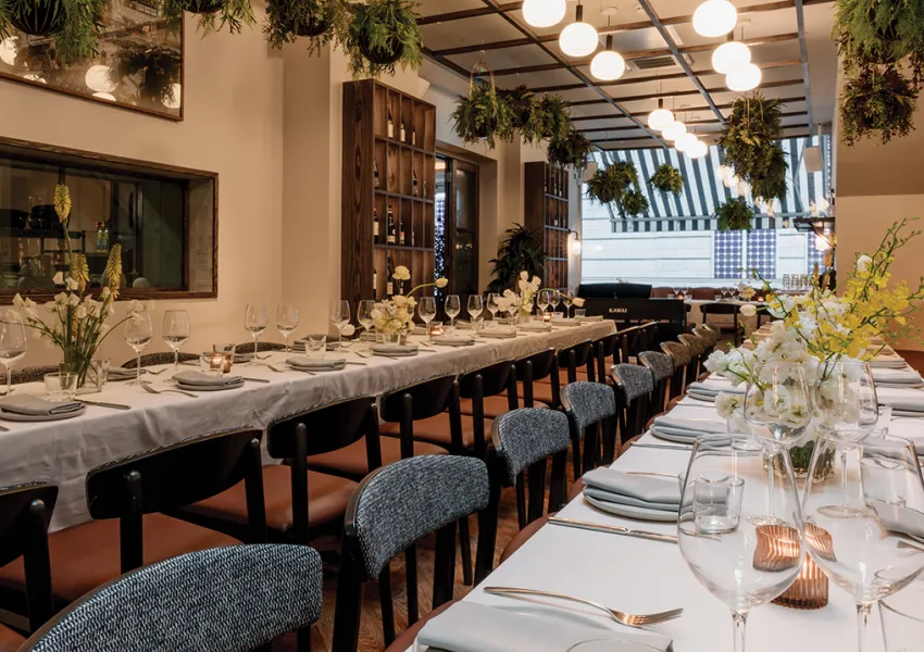 An elegant restaurant