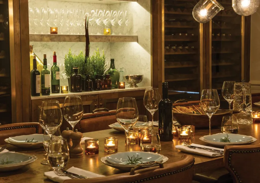 An elegantly dressed table