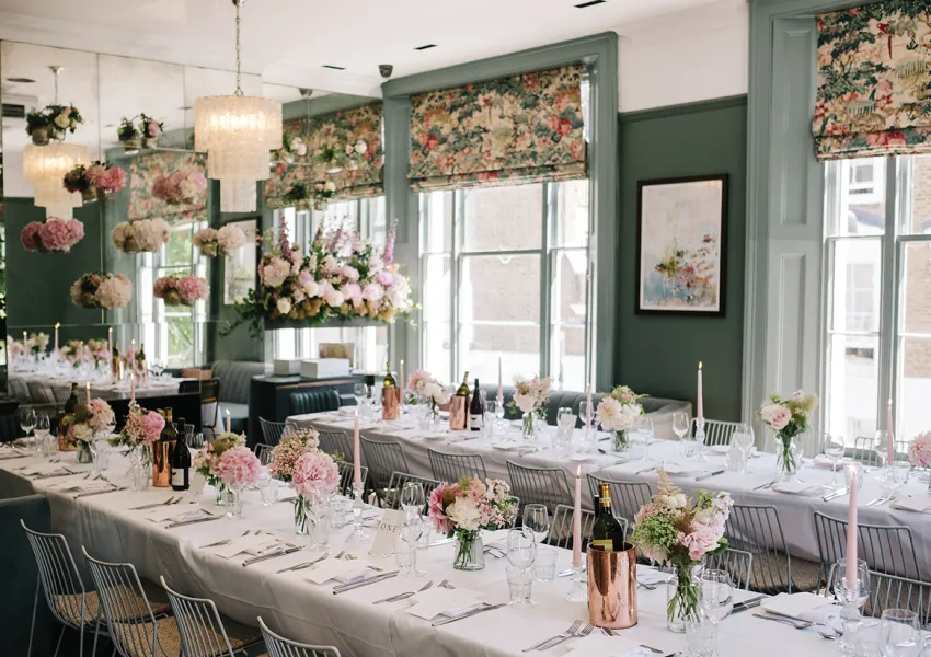 An elegantly dressed table