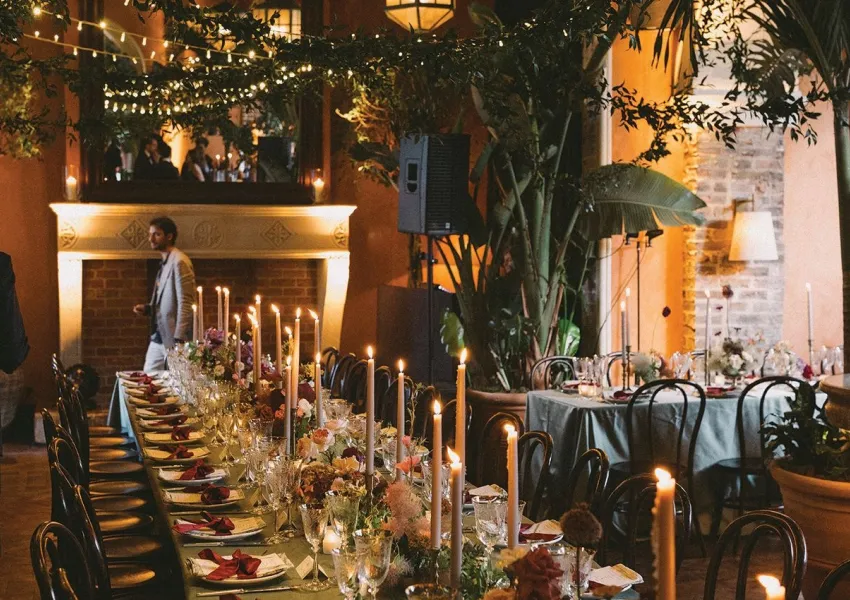 An elegantly dressed table