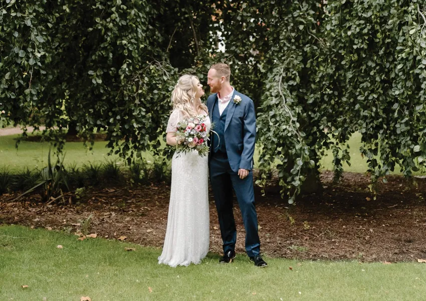 couple in a garden