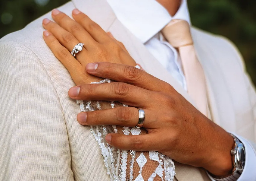 Hand showing rings