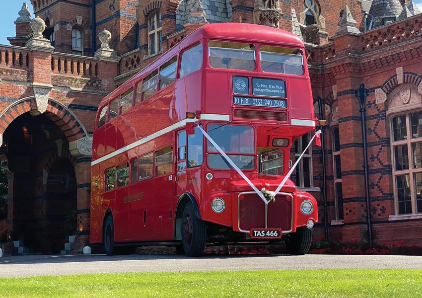 vintage red bus