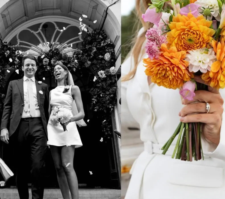 A collage of wedding photography