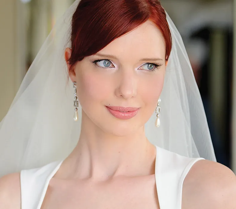 A bride with perfect makeup
