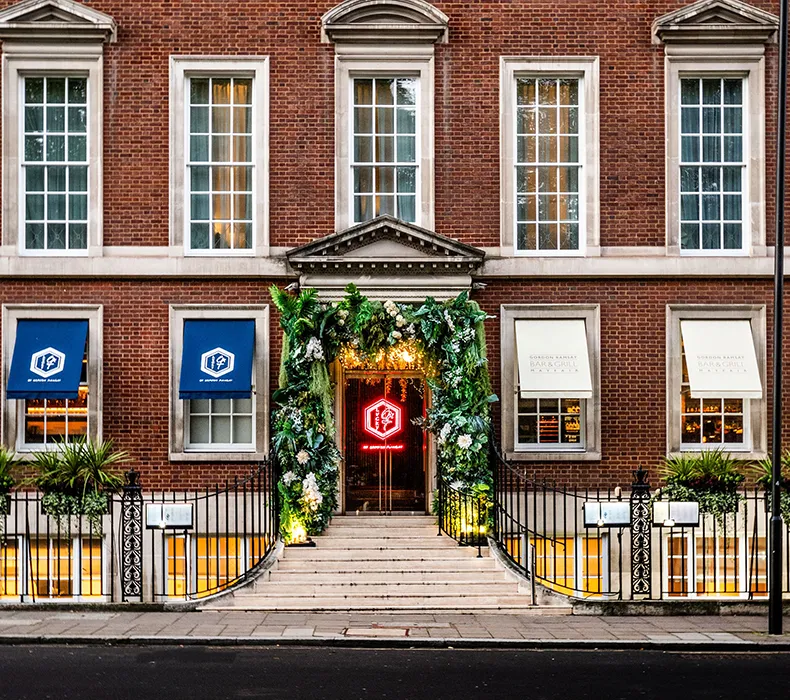 The outside of Lucky Cat Mayfair