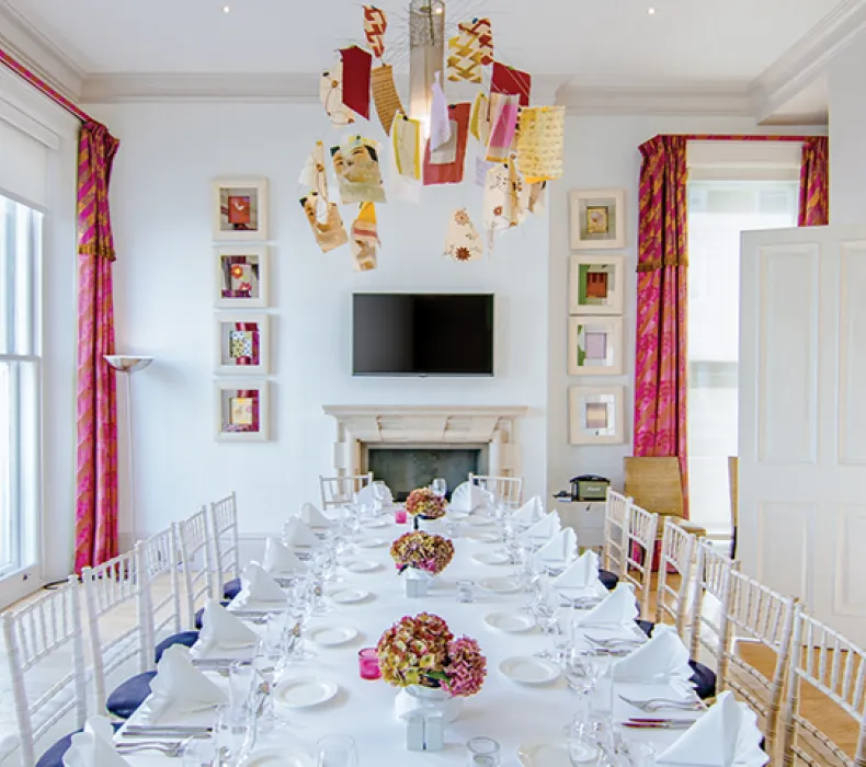 An elegantly dressed table