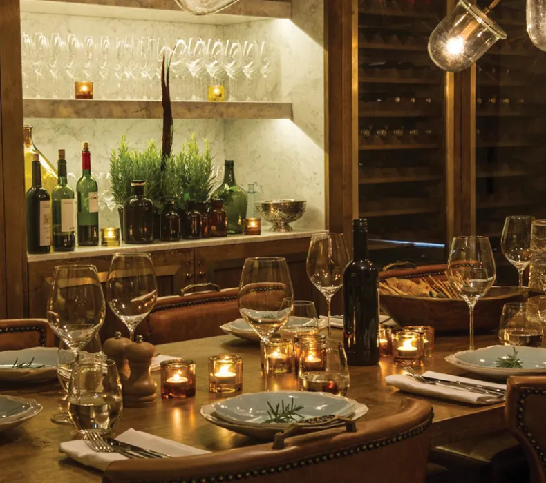 An elegantly dressed table