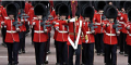 A photo of the Foot Guards marching.